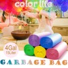 Small Trash Bag, 4 Gallon / 15 Liter Colorful Garbage