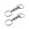 erioctry 2 Pcs Heavy Duty Dual Key Ring Detachable Pull