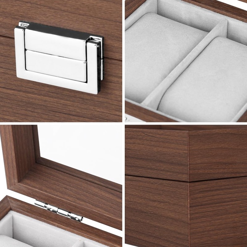 Baskiss Wooden Watch Case Watch Storage Box Collection Case Watch