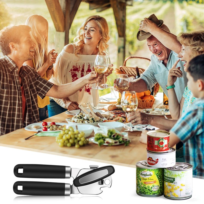 OGIMA Can Opener Manual, Stainless Steel Tin Openers, Effortlessly Open
