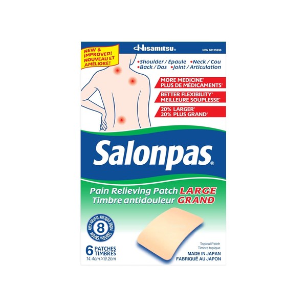 Parche Analgésico Salonpas Grande x6 | Alivio del Dolor por