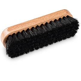PREMYO Shine Brush with Black Horsehair - Shoe Brush with Horse Hair - Cleaning Polishing of Smooth Leather