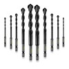 10-Piece Tile Drill Bit for Concrete, Stone, Masonry Drill Bits