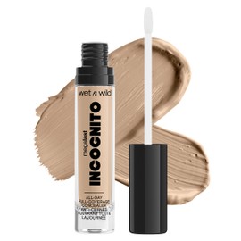 wet n wild, Megalast Incognito Full Coverage Concealer, Seamless, Highly Pigmented, Buildable, Medium to Full Coverage, Matte Finish, Nourishing & Moisturising, with Shea Butter, Medium Neutral