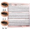 ZANLUFLY Natural Lower Eyelashes DIY Cluster Extensions - Wispy Bottom