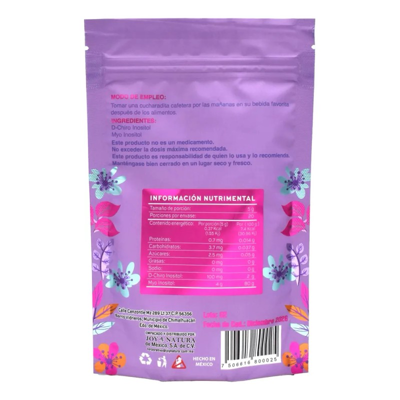 Myo & D-chiro Inositol Forher 40:1 100 Gramos Joy Natura