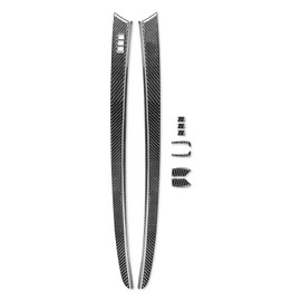 NVCNX Real Carbon Fiber Compatible with Infiniti G35 G37 G25 Q60 Q40 2007-2015 2008 2009 2010 2011 2012 2013 2014 X S Coupe Convertible Car Accessories Interior Trim Door Inner Panel Cover Black