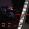 TooToo Motorcycle Tail Light Strip Aluminum Triple LED Sequential Turn