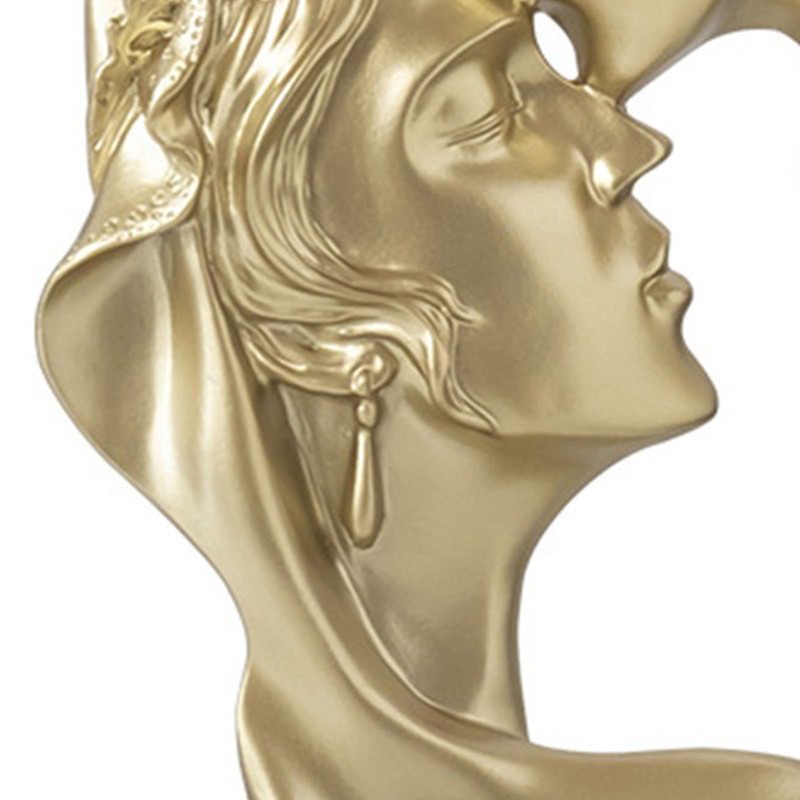 Couples Kiss Sculpture Exquisite Decorative Resin Kissing Lover Figurine Home