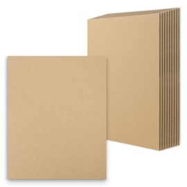 Golden State Art, 10 pack 8x10 Corrugated Cardboard Sheets Cardboard Inserts Flat Cardboard Layer Pads for Packing, Mailing or Art Crafts (1/8" Thick, Brown)