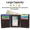 LOUEBICA Men's Genuine Leather Wallet Trifold Wallet RFID Blocking Minimalist