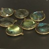 labradorite double sided elegant cut pendant