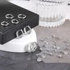 Pendientes de aro de plata de ley Pendientes de bola