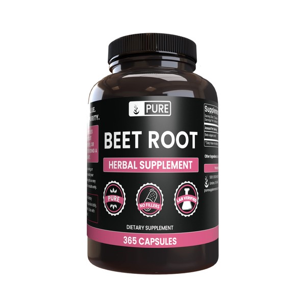 Pure Original Ingredients Beet Root (365 Capsules) No Magnesium Or Rice Fillers, Always Pure, Lab Verified