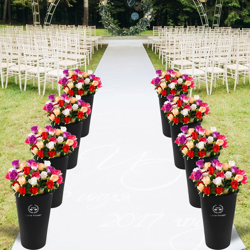 Asking 19.92" Tall Plastic Flower Vase Buckets, 4 Pcs Large