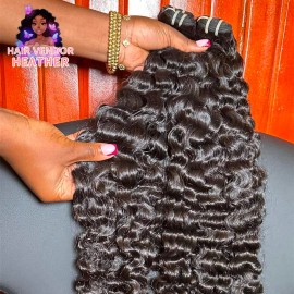 Free Tax Support to Dye and Bleach to Blonde Raw Human Hair Extensions Raw Natural Black Burmese Curly and Natural Wave Bundlesstyle: 1, color: 1 bundle burmese curly, Stretched Length: 12 inches