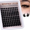 Winifred Lashes Clusters with Bottom Lashes Wispy Eyelash Clusters Volume