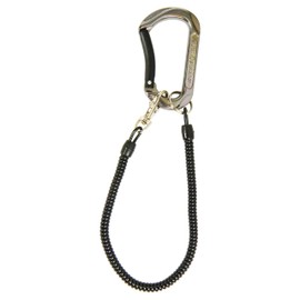 SK11 Aluminum Carabiner with Urethane Cord Gun Metal SAC-80WC