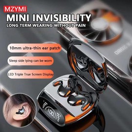 MZYMI MD528 Wireless Workout Headphones Built In Mic HiFi Audio Sports Earphones Charging  Automatic Connection Sleep Noise Cancelling Earbuds - Color: MD528 Black