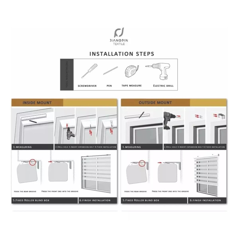 YG05 Persiana Doble Capa Con Diseño De Cebra Enrollable 100x200cm