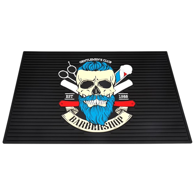 Barber Mat for Clippers, BarberTop 11.81"x17.72"Anti-Slip Flexible Rubber Barber Mat