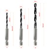 FOCMKEAS 1/4 Inch Hex Shank Drill Bit Set 15PCS(3mm-5mm), Black