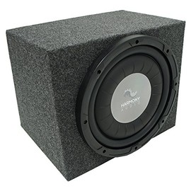 Harmony Audio HA-F124 Subwoofer Bundle with Single 12" Sub Box Enclosure Universal Car Stereo Rearfire Sealed