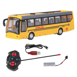 Remote Control Bus High Simulation All Directions Driving Rechargeable RC School Bus for Children Yellow