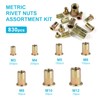 Trivd Frol Rivet Nut Tool Kit, 830pcs SAE/Metric Rivet Nut