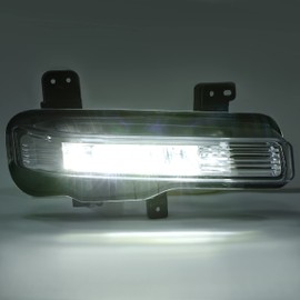 HECASA LED Fog Light Compatible With 2020-2023 Ford Explorer Driving Fog Lamp W/O Cover Bracket Replacement for LB5Z15200C FO2593254 LB5B-15A255-AC Clear Lens White Light Passenger Side