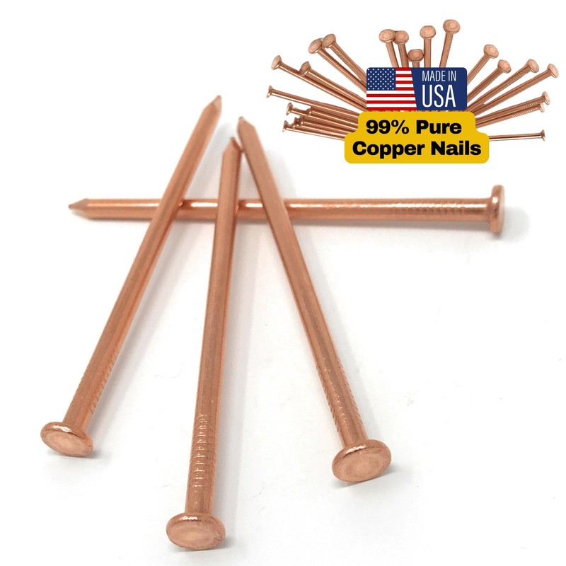 Dubbs Hardware 22-Pack Pure Copper 3.5-Inch Nail Spikes - Heavy-Duty