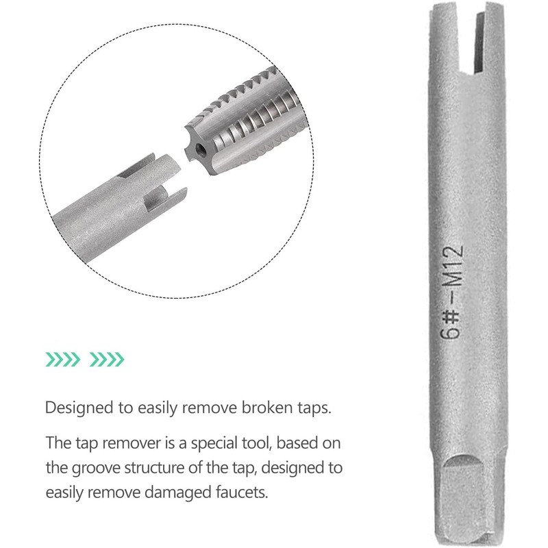 6 Pieces Tap Extractor, Broken Steel Tap Remover, Extracted from