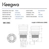 Keegwa 19mm Emergency Stop Push Button Switch Stainless Steel Metal