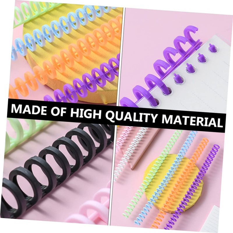 Operitacx 1set Plastic Coil Wire Binding Spines Spiral Ring Binder