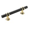Haliwu 10 Pack Black Cabinet Pulls, Black Gold Cabinet Handles,