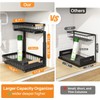 PXRACK 1 Pack Under Sink Organizer,Adjustable Height,2 Tier Pull Out
