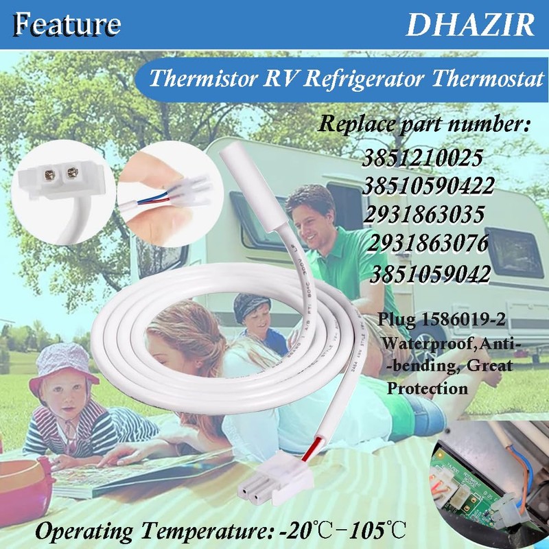 3851210025 Thermistor RV Refrigerator Thermostat for Dometic DM RM,S,NDR Series