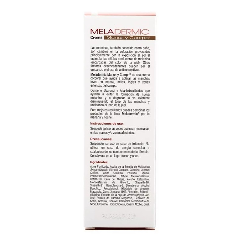Farmapiel Crema Despigmentante Para Manos Y Cuerpo Meladermic 150 G