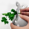Stainless Steel Herb Stripper, 10-Hole Leaf Stripper Tool for Kale,