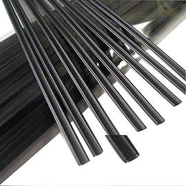 100pcs Plastic Black 12" Twist Ties - Double wire for Nose Bridge Strips for Mask, Flat Plastic Strips Straps Adjustable Nose Clips Wire for DIY Face Mask Making Accessories for Sewing Crafts