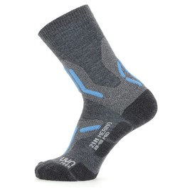 UYN Women's Socks, Mid Grey/Turquoise