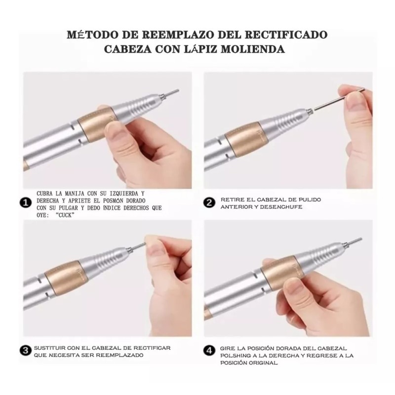 Mussa Pulidor Drill 35,000 Rpm Esmeril Profesional Para Uñas