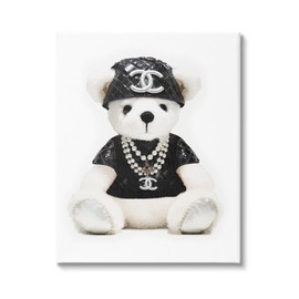 Stupell Industries Fashion Teddy Bear Canvas Wall Art by Amanda Greenwood