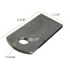 Jikacok Welding Tabs, 1-1/4" x 2-3/8", 9 Gauge A36 Mild