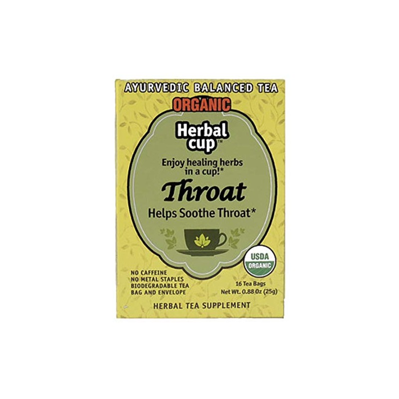 Herbal Cup Herbal Tea, Throat, 16 Tea Bags