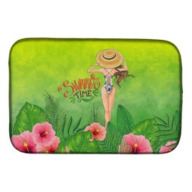 Caroline's Treasures BB7455DDM Summer Time Lady in Swimsuit Dish Drying Mat Absorbent Dish Drying Mat Pad for Kitchen Counter Dish Drainer Mat for Countertop, 14 x 21", Multicolor