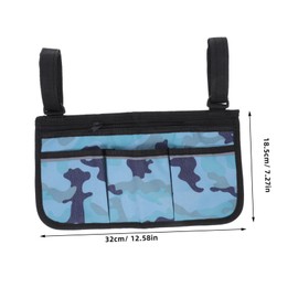 Ipetboom Folding Walker Pouch Armrest Storage Bag for Wheelchair Office Chair Decorative Side Bag Pockets