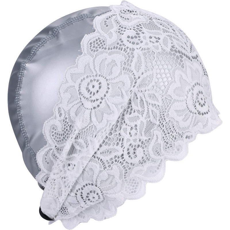 Swim Cap, Women's, Swimming Cap, Lace, PU, Floral Pattern, For