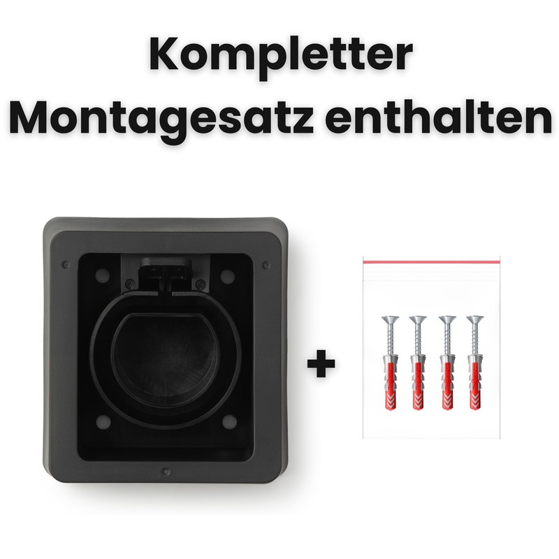 Green Wallbox - Wall mount for charging cable type 2