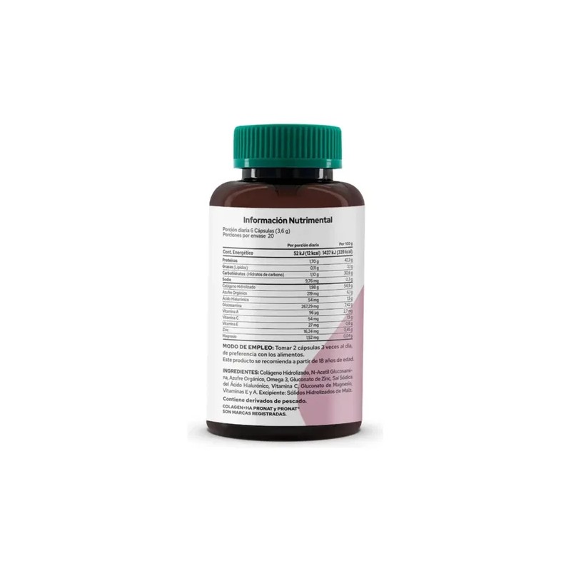 Kit 3 Piezas Suplemento Colágeno Hidrolizado +ha 120 Caps Sin
